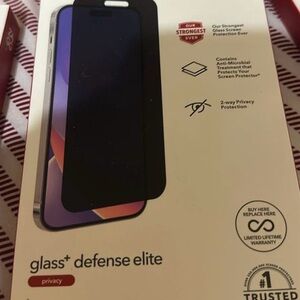 Glass+ Defense Elite Privacy Screen Protector - Black